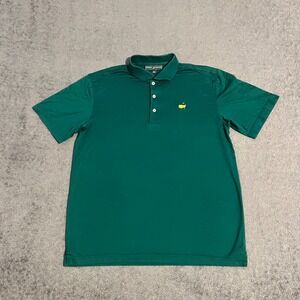 Masters Collection Mens Green Pima Cotton Golf Polo Shirt Size M Peppy
